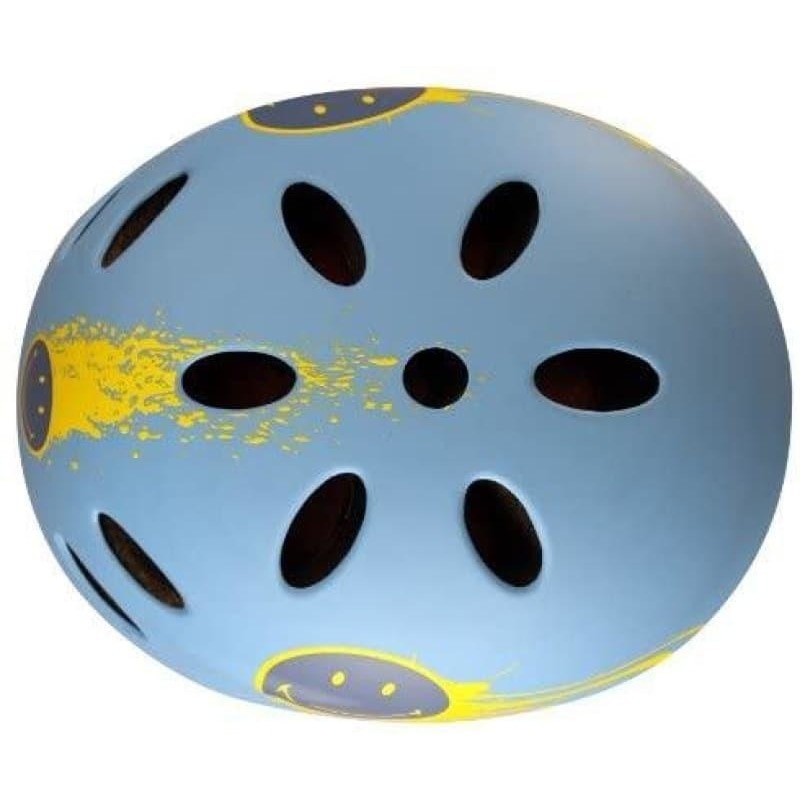 Smiley Street Sunshine Casque Bleu/Jaune Miscooter Accessoires