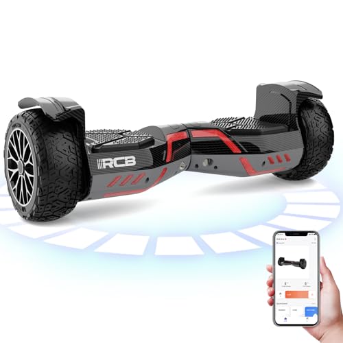 RCB Hoverboard Tout Terrain 8,5'', Gyropode avec APP, Hoverboards SUV avec Lumières LED et Haut-parleurs Bluetooth, Cadeau pour Enfants et Adultes RH3 Miscooter