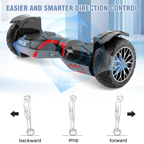RCB Hoverboard Tout Terrain 8,5'', Gyropode avec APP, Hoverboards SUV avec Lumières LED et Haut-parleurs Bluetooth, Cadeau pour Enfants et Adultes RH3 Miscooter