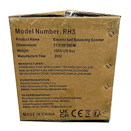 RCB Hoverboard Tout Terrain 8,5'', Gyropode avec APP, Hoverboards SUV avec Lumières LED et Haut-parleurs Bluetooth, Cadeau pour Enfants et Adultes RH3 Miscooter