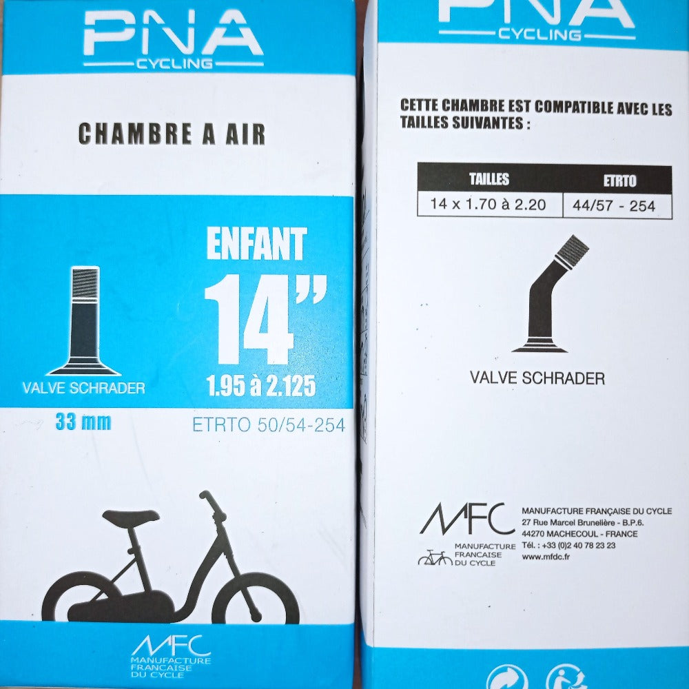 Chambre a air 14 x 2.125 pouces mini vélo électrique Miscooter chambre à air