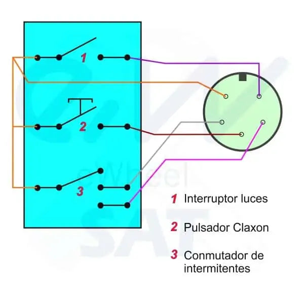 Boutons de guidon pour clignotant, les lumières et le klaxon - Étanche Miscooter électrique