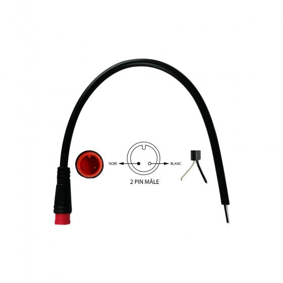 Connecteur etanche 2Pins Male / Femelle Miscooter