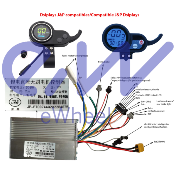 Contrôleur J&P 48V 25A (moteur unique)