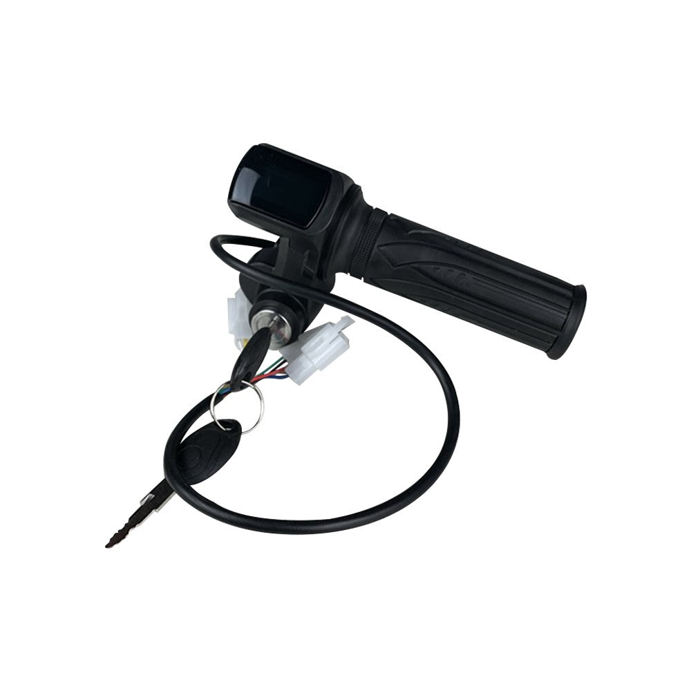 Poignée d'accélérateur noire à clé et écran LED Miscooter