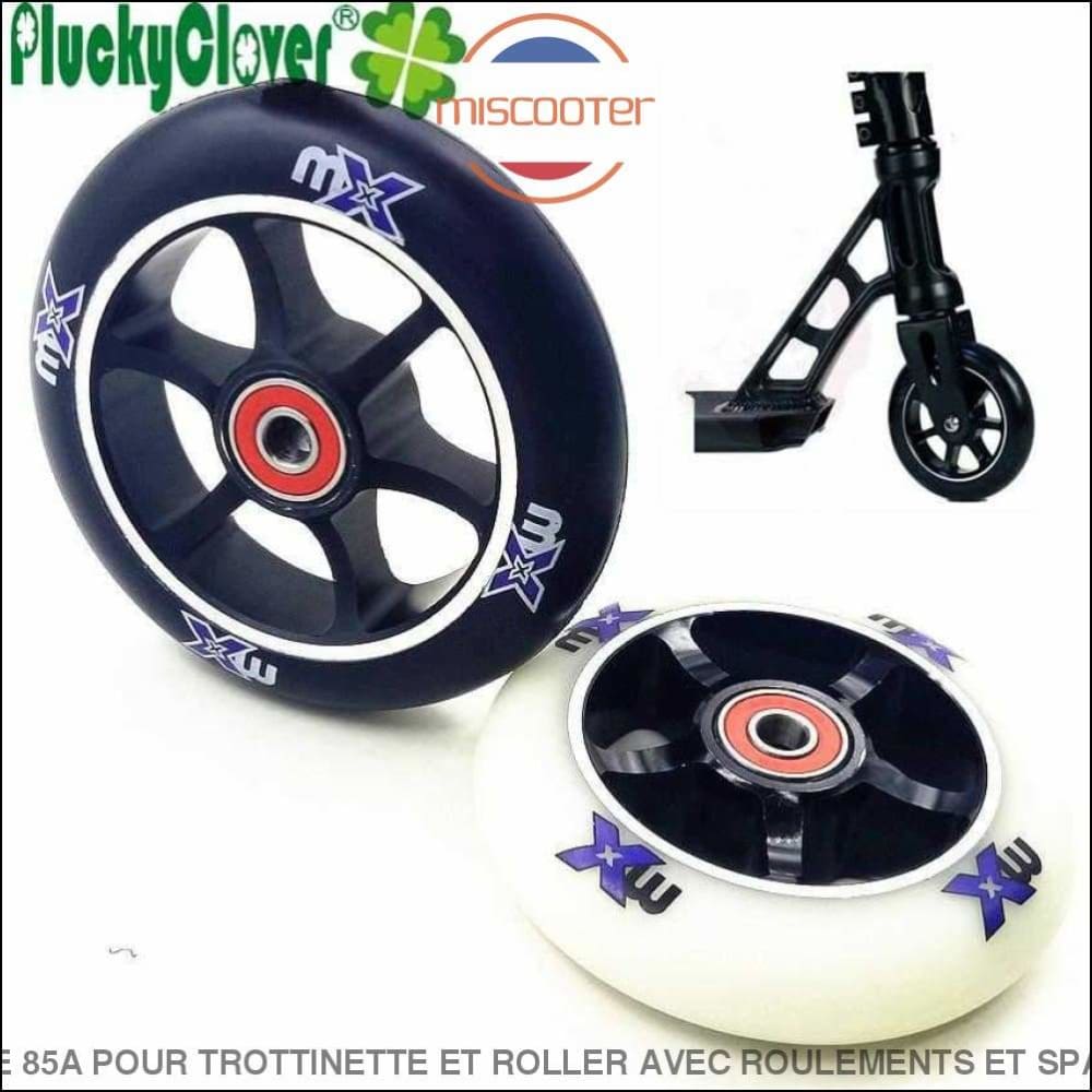 Roue 85A pour trottinette et roller avec Roulements et Spacer Miscooter skate