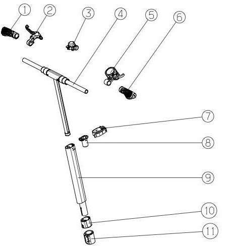 Vue éclaté Pieces détacher X série 400 Miscooter x 400