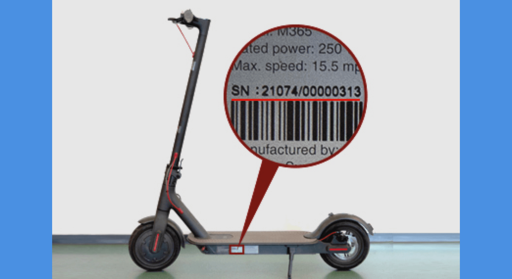 Avis de rappel de scooter électrique Mi (M365)