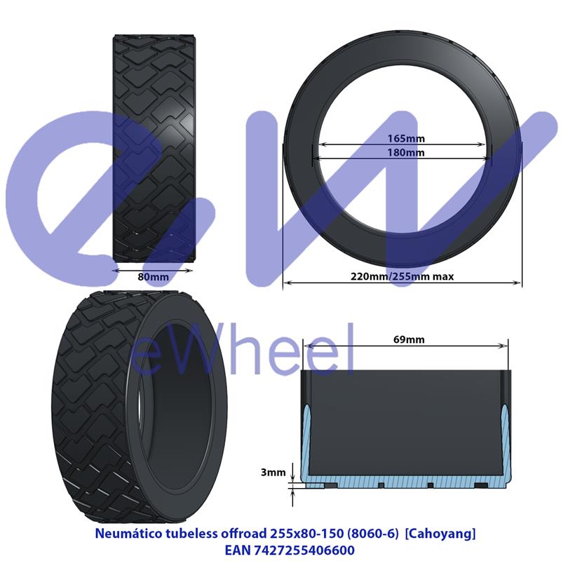 Pneu Tubeless 80/60-6 [Chaoyang] Miscooter 