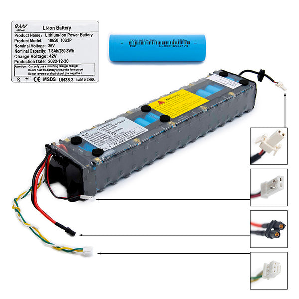 Batterie LG Trottinette électrique XIAOMI 7,8Ah 36V M365, 1S et Essential -  Batteries - Chargeurs - Go Trottinette Electrique