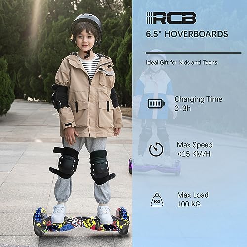 RCB Hoverboard G6.5 Pouces avec Bluetooth-Musique/LED-Roue Clignotante