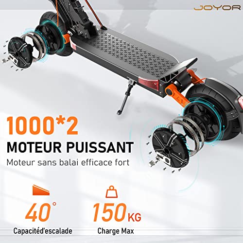 JOYOR Trottinette Electrique S10S - 2x1000W Double Moteurs 60V 1080Wh