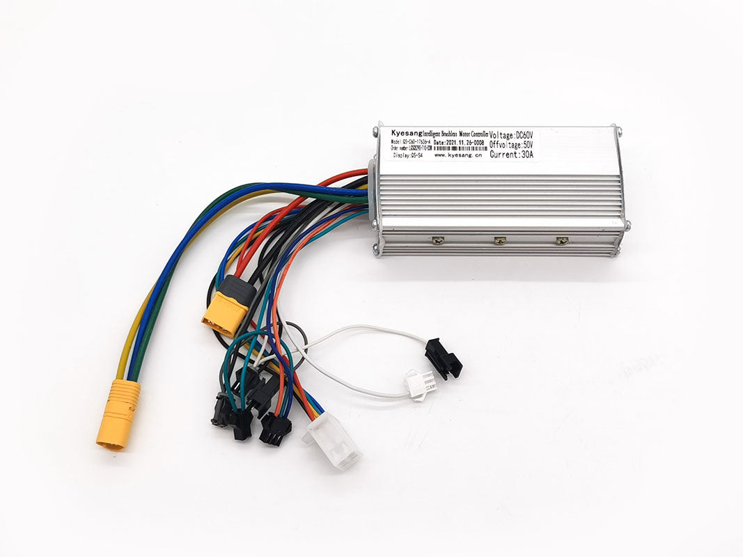 QS-S4 36V-60V Kit D'Affichage LCD D'AccéLéRateur au Pouce + Câble Long de