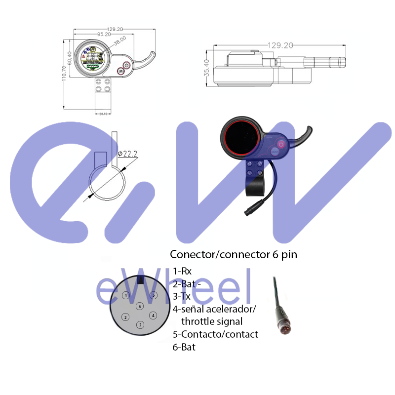 Écran d'affichage QS-S4 – 6 broches 24/60 Volt